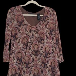 Access Elegant Pink Patterned Women's Top